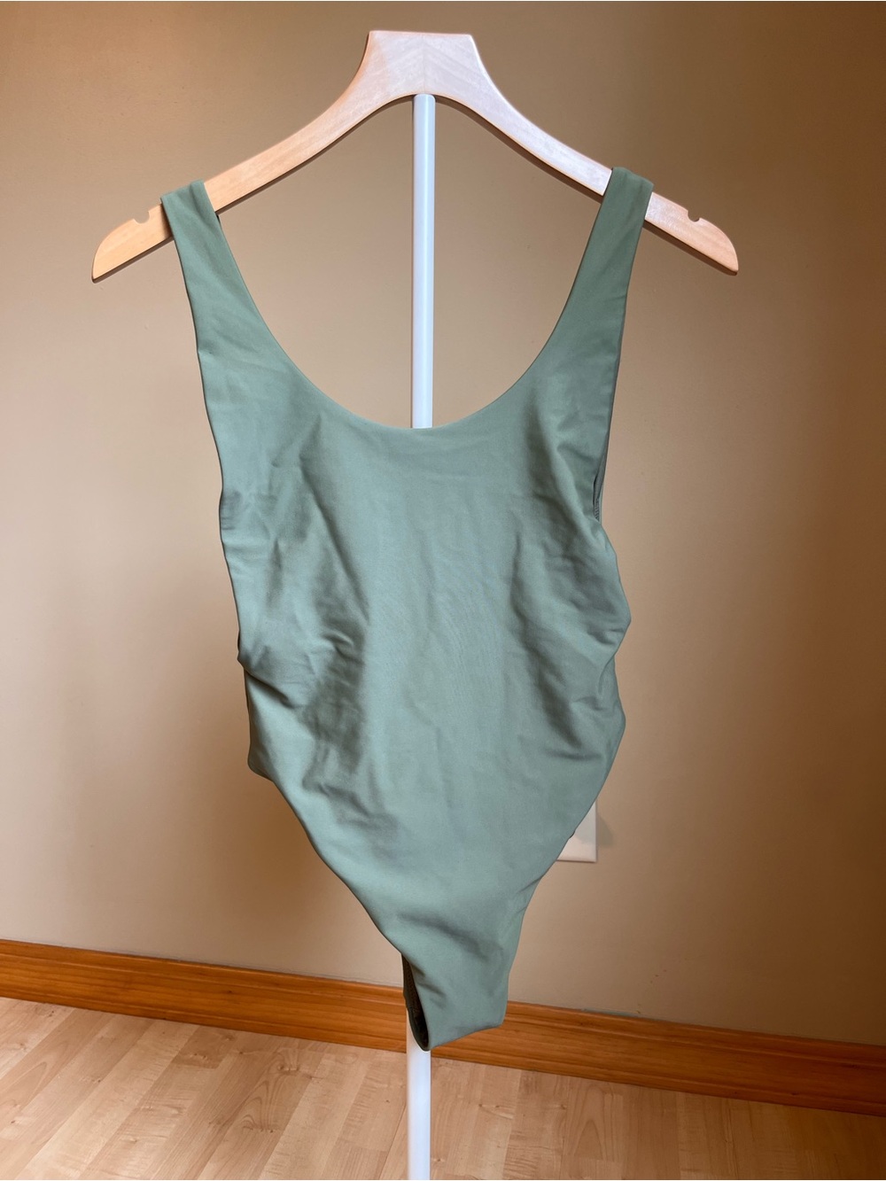 aerie Olive Green Scoop Neck Swimsuit